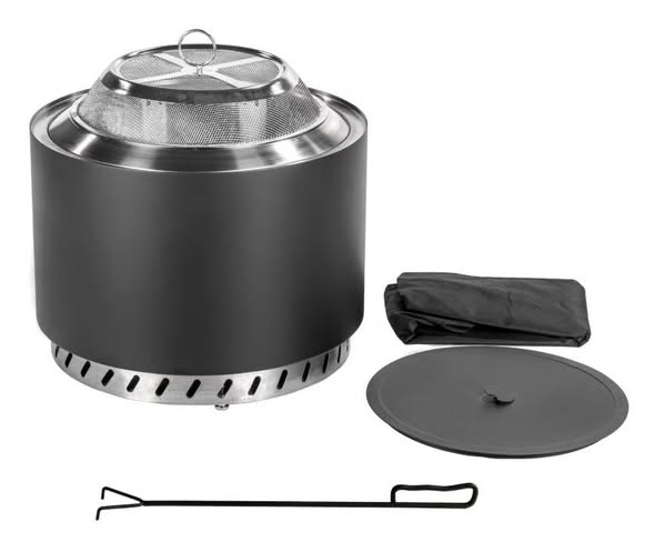 Fire Pit - Member’s Mark 22" Smokeless Wood Fire Pit with All-Weather Cover