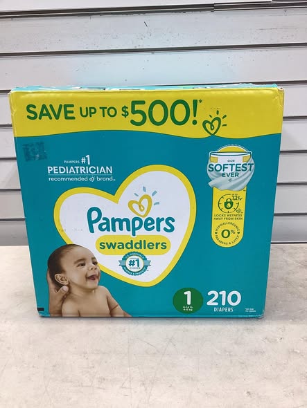 Pampers Swaddlers Diapers 210 ct Size 1