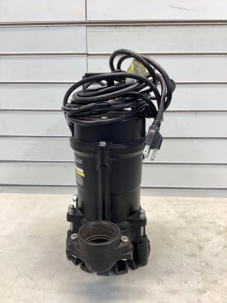 NorthStar Cast Iron Submersible Trash Water Pump, 3965 GPH Max. Flow, 2in. Port - Lightly Used