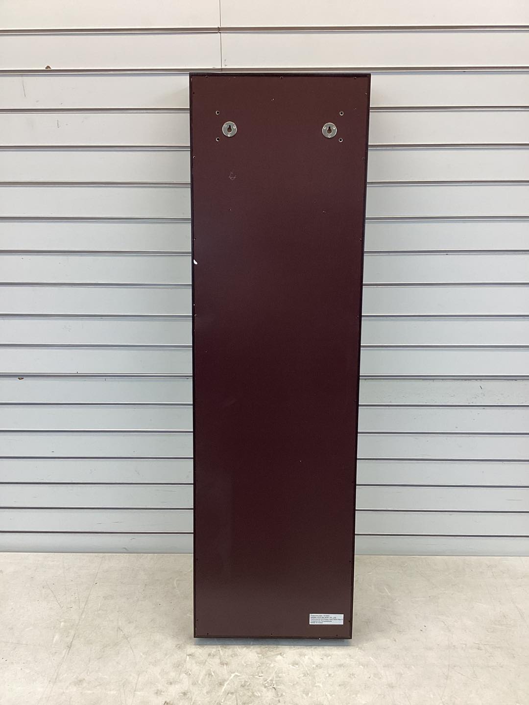 Costway Brown Mirrored Wall Jewelry Cabinet with LED Lights