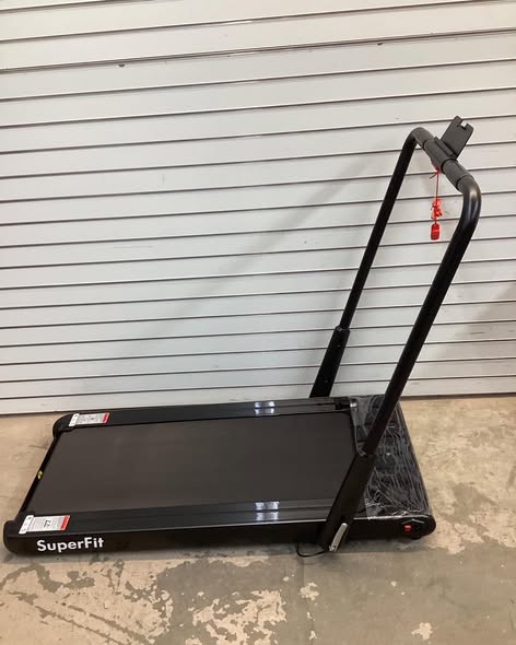 Costway SuperFit Treadmill Folding 2-in-1 No Armrests 2.25 HP App Connect Speaker LED Display and Remote Control