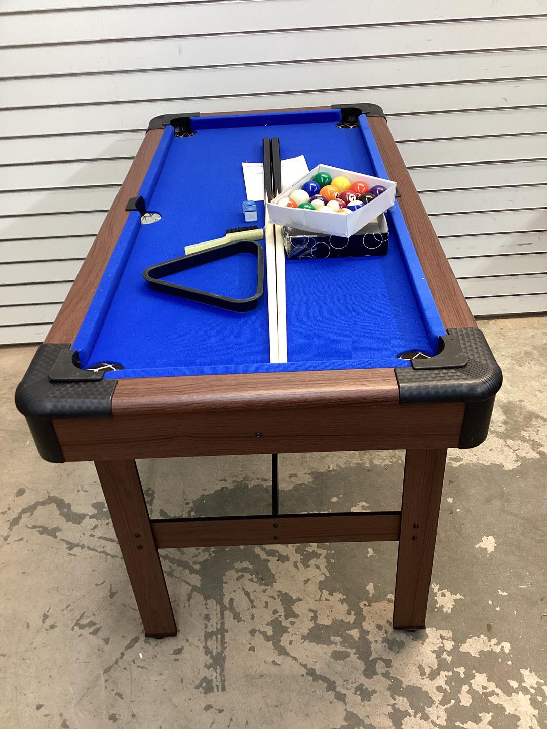 Costway Blue Wooden Mini Pool Table