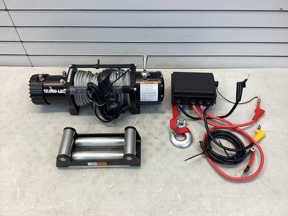 Ultra-Tow 12 Volt DC-Powered Off-Road Vehicle Winch, 12,000-Lb. Capacity, Galvanized Wire Rope - Lightly Used