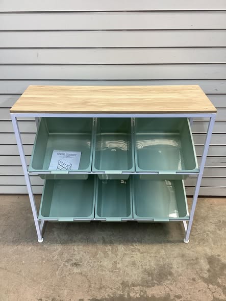 Seville Classics 6-Bin Organizer, 32.5" W x 14.23" D x 30.51" H