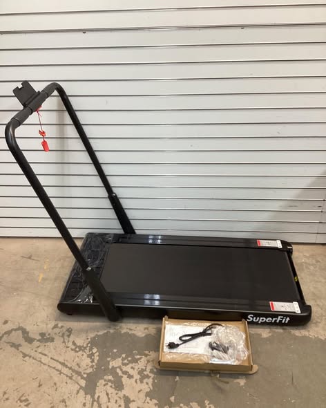 Costway SuperFit Treadmill Folding 2-in-1 No Armrests 2.25 HP App Connect Speaker LED Display and Remote Control