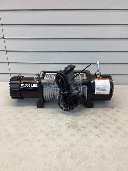 Ultra-Tow 12 Volt DC-Powered Off-Road Vehicle Winch, 12,000-Lb. Capacity, Galvanized Wire Rope - Lightly Used