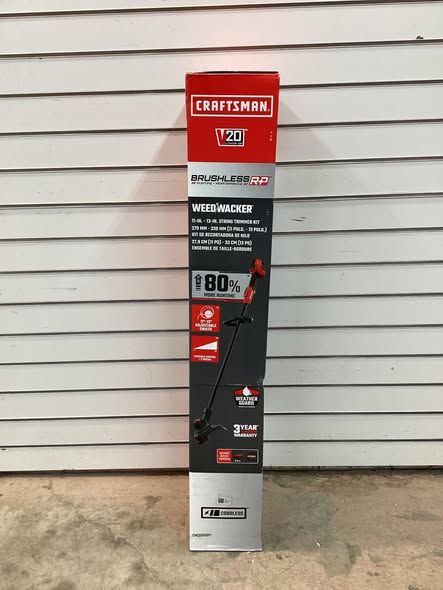 CRAFTSMAN V20 Brushless RP 20-volt max 13-in Straight Shaft Battery String Trimmer 5 Ah