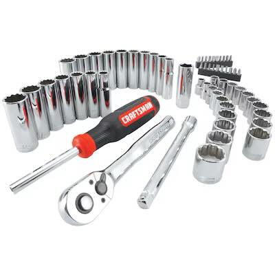 CRAFTSMAN 61 -Piece Metric and standard (SAE) Mechanics Tool Set with Hard Case