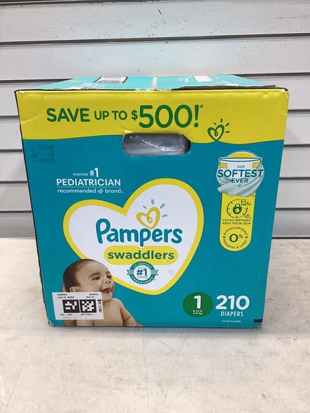 Pampers Swaddlers Diapers 210 ct Size 1