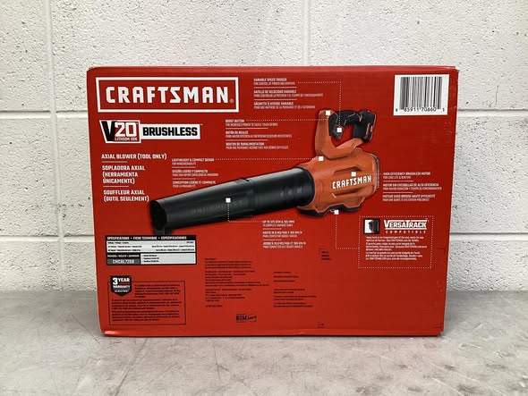 CRAFTSMAN V20 20v 350-CFM 105-MPH Cordless Battery Handheld Leaf Blower