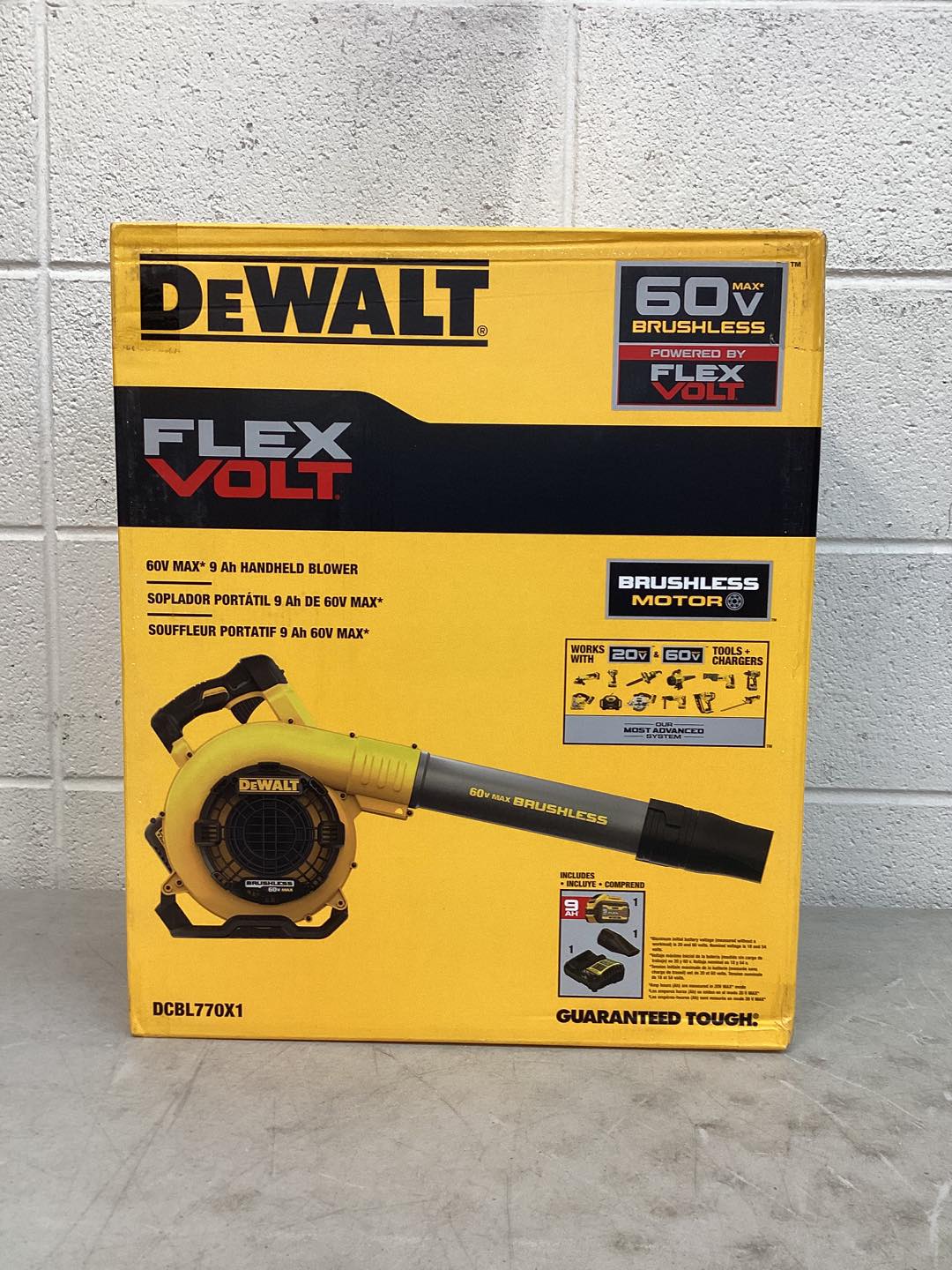 DEWALT FlexVolt 129 MPH/423 CFM 60V MAX Cordless Handheld Leaf Blower, Battery and Charger Included