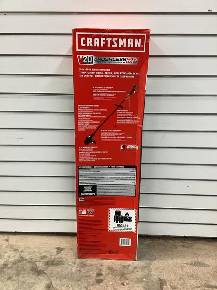 CRAFTSMAN V20 Brushless RP 20-volt max 13-in Straight Shaft Battery String Trimmer 5 Ah