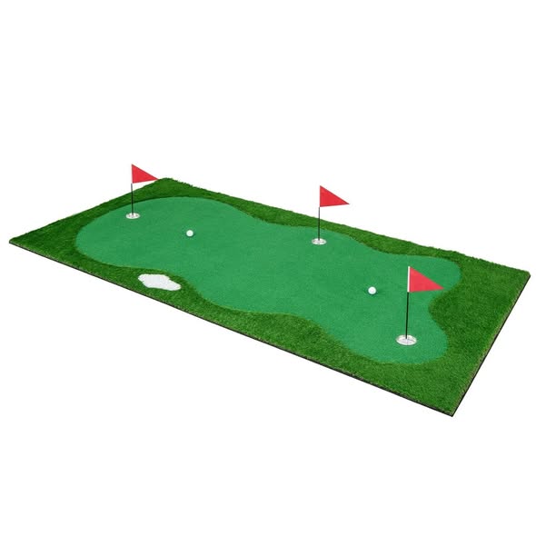 Golf Putting Green with Realistic Artificial Grass Turf