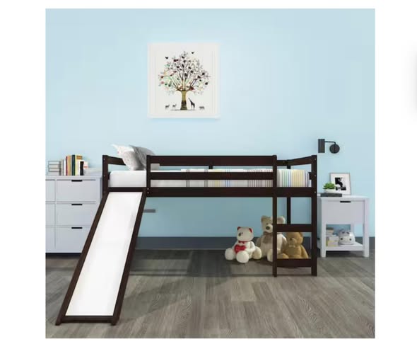 Espresso Twin loft Bunk Bed