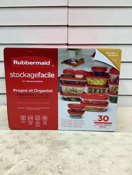Rubbermaid EasyStore Containers with Lids, 30-Piece Set