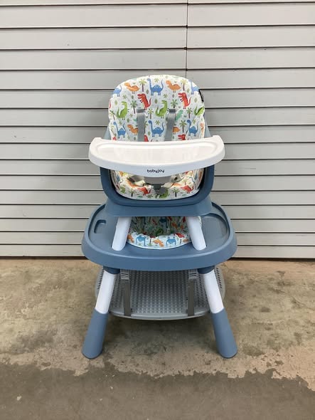 BABY JOY 16 in 1 High Chair, Convertible Baby Highchair for Babies and Toddlers with Activity Center, Booster Seat, Building Block Table, Toddler Chair with Safety Harness, Removable Tray (Blue)