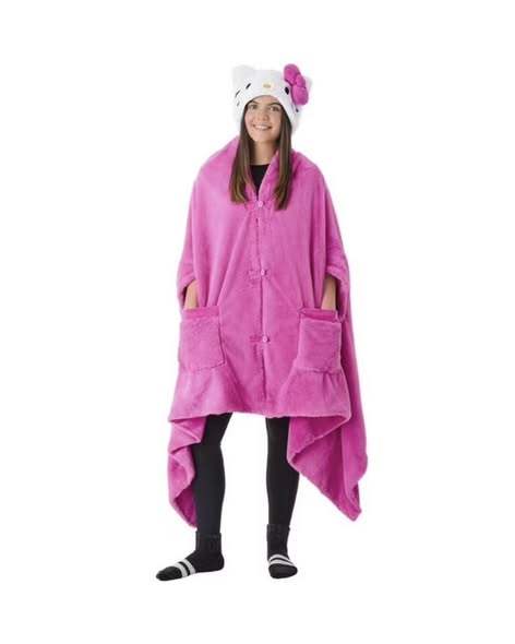 Hello Kitty 43" x 81" Hooded Blanket