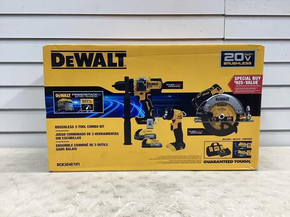 DEWALT 20V MAX Lithium-Ion Cordless 3-Tool Combo Kit with 5.0 Ah Battery and 1.7 Ah Battery
