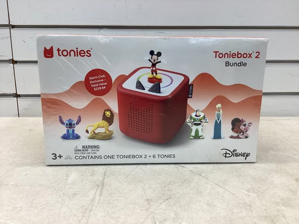 Tonies Disney Toniebox 2 Bundle with 6 Tonies Sunset Red