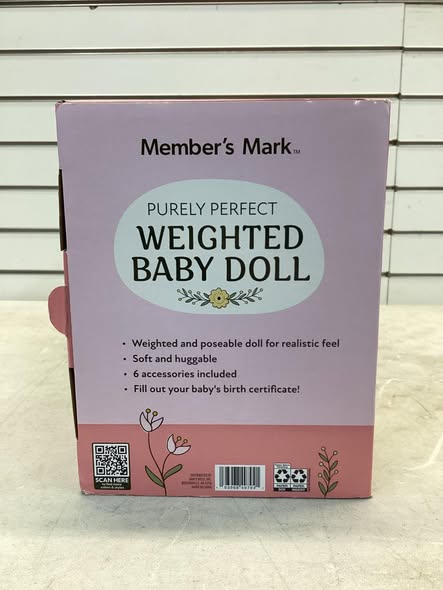 Member's Mark Purely Perfect 15.5” Soft Weighted Baby Doll
