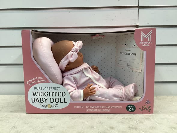 Member's Mark Purely Perfect 15.5” Soft Weighted Baby Doll