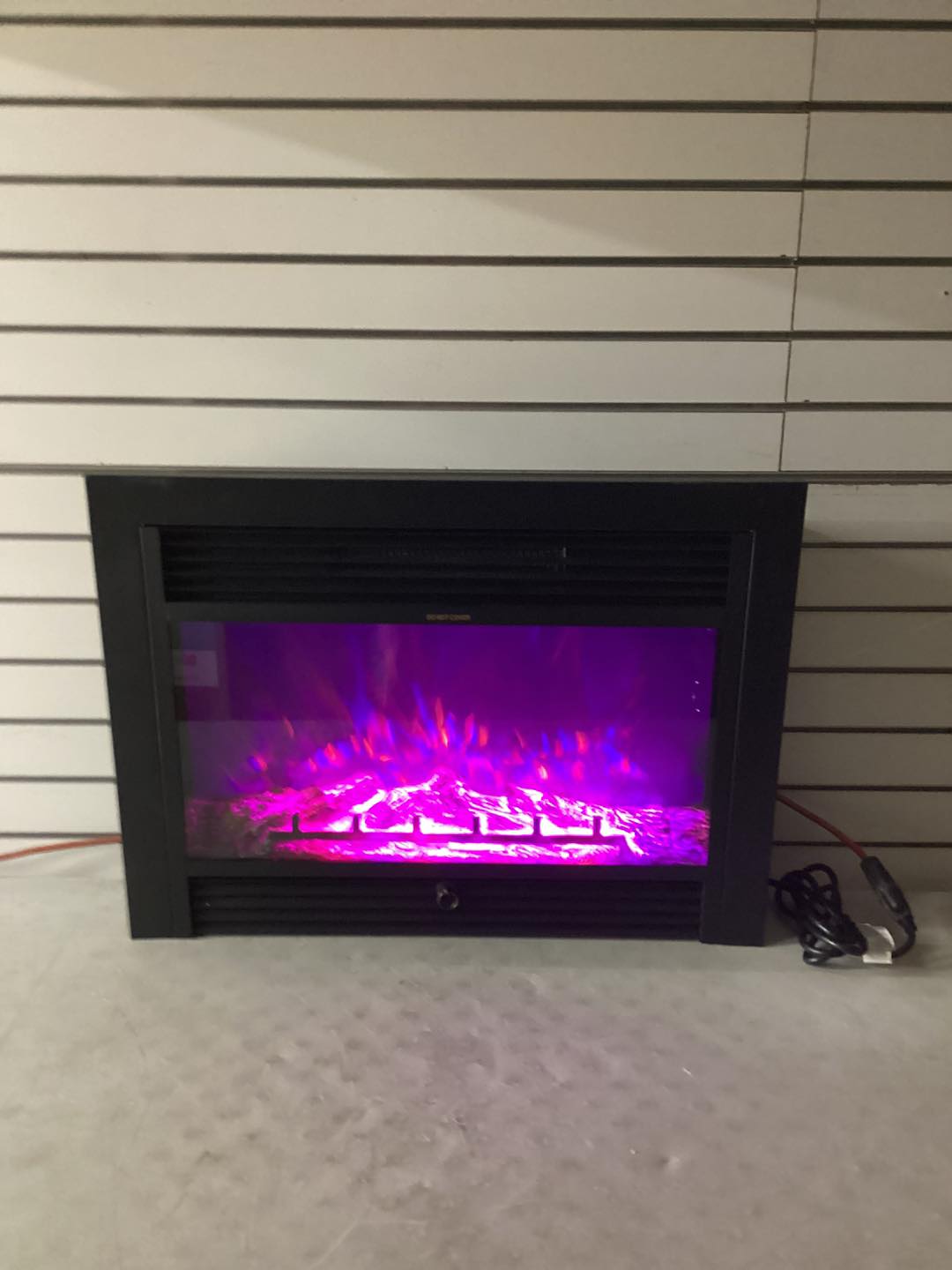 Costway 28.5 Inch Electric Fireplace Recessed with 3 Flame Colors