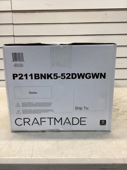 Craftmade Pro Plus 211 52-in Brushed Satin Nickel with Brushed Nickel/Greywood Blades Ceiling Fan