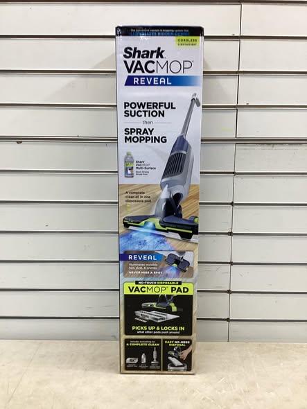 Shark VACMOP Reveal Cordless Hard Floor Vacuum and Spray Mop with 6 Disposable Pads and Cleaning Solution