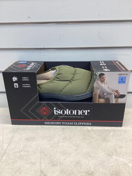 Isotoner Men’s Classic Comfort Hoodback Slipper size L9.5-10.5.