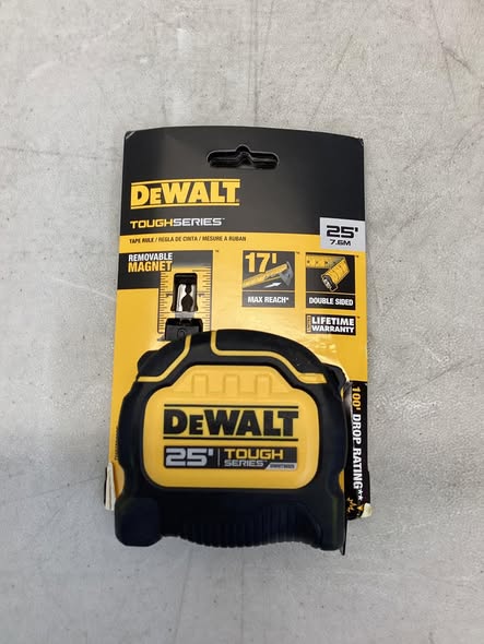 DEWALT Tough Tape 25 ft. x 1-1/4 in. Tape Measure