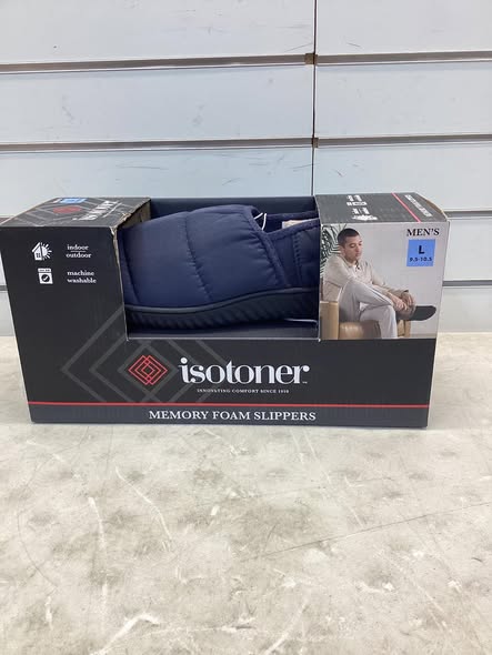 Isotoner Men’s Classic Comfort Hoodback Slipper size L 9.5-10.5