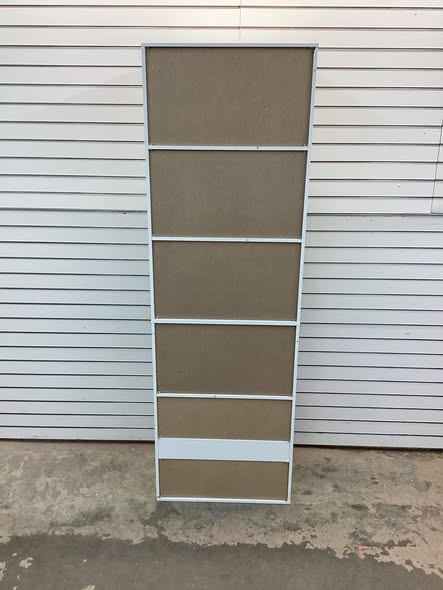 MAT EXPERT 74” White Tall Bookcase, Modern Display Storage Cabinet