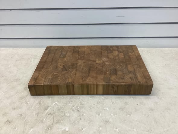 Cutting Board - SlickBlue Premium Teak Wood Cutting Board Food-Safe Treated Reversible End Grain Design for Carving, Baking & Serving