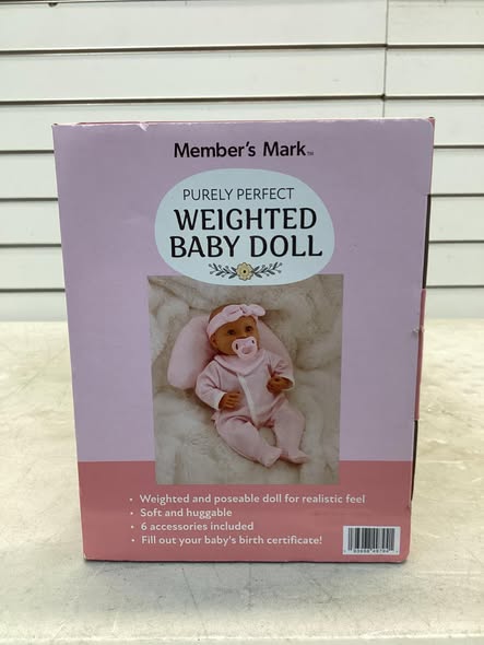 Member's Mark Purely Perfect 15.5” Soft Weighted Baby Doll