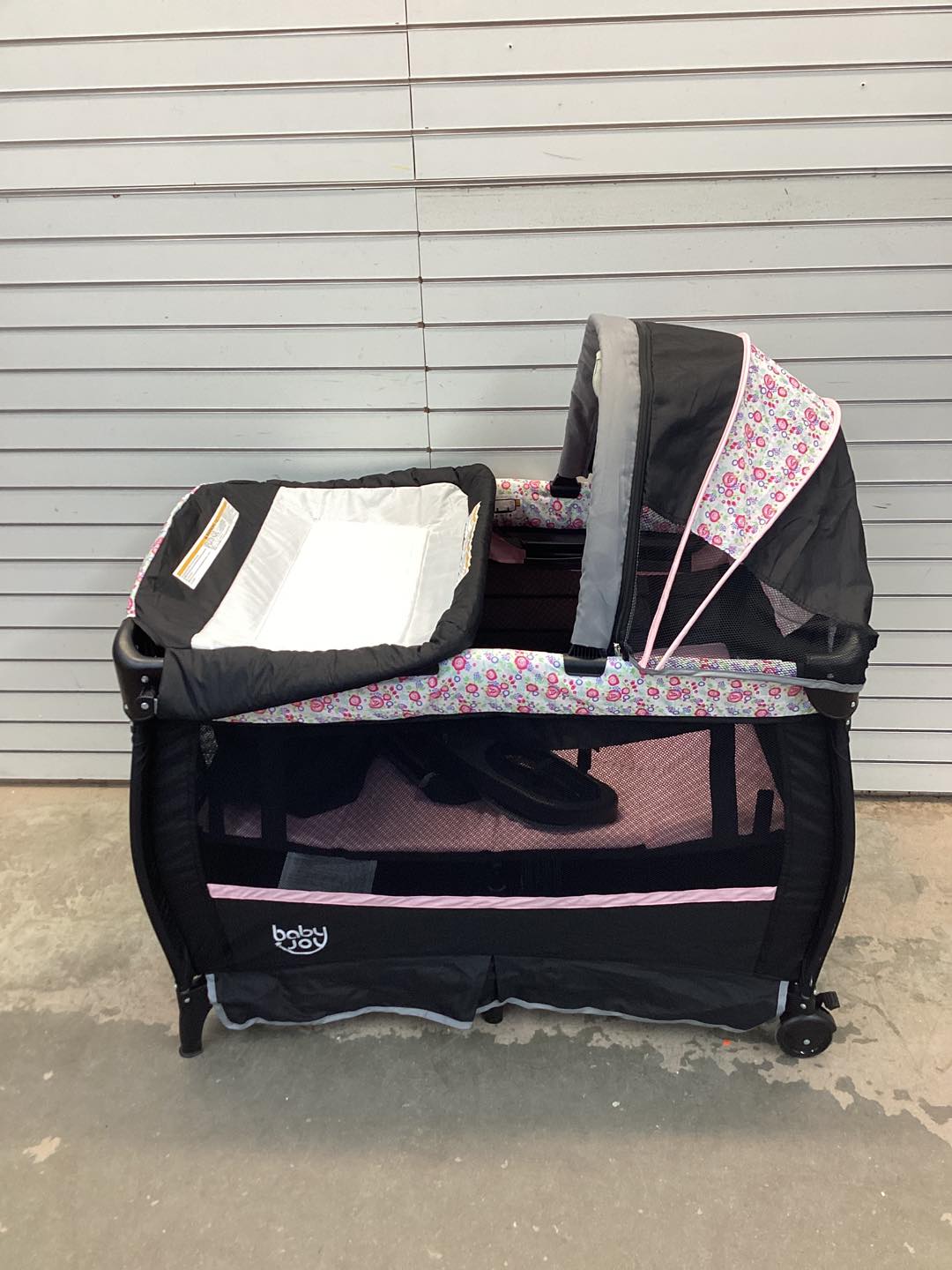 Baby Crib - BABY JOY 3 in 1 Pack and Play, Travel Baby Crib Bassinet Bed with Bassinet