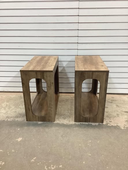 Storage Shelf - Costway - 2 PCS 2-Tier End Table with Storage Shelf Hollow-out Design