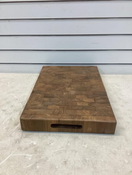 Cutting Board - SlickBlue Premium Teak Wood Cutting Board Food-Safe Treated Reversible End Grain Design for Carving, Baking & Serving
