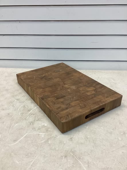 Cutting Board - SlickBlue Premium Teak Wood Cutting Board Food-Safe Treated Reversible End Grain Design for Carving, Baking & Serving