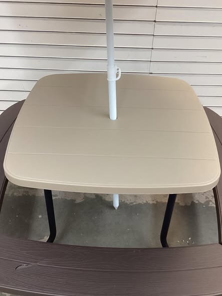 Costway Kids Picnic Table Outdoor Activity Table with Adjustable & Collapsible Umbrella