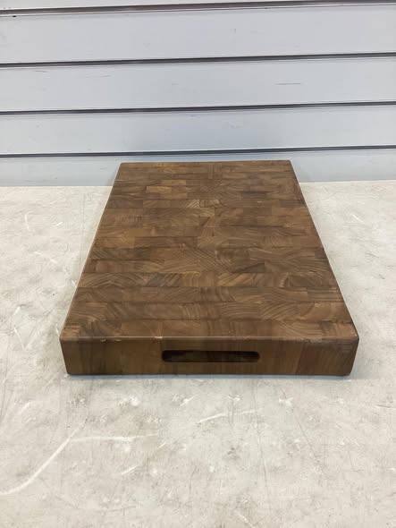 Cutting Board - SlickBlue Premium Teak Wood Cutting Board Food-Safe Treated Reversible End Grain Design for Carving, Baking & Serving