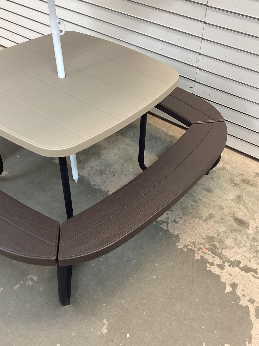 Costway Kids Picnic Table Outdoor Activity Table with Adjustable & Collapsible Umbrella