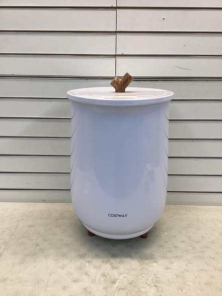 Costway 23L Bathroom Towel Warmer Bucket 4 Timer with Fragrance Holder & 3-Level Heating White
