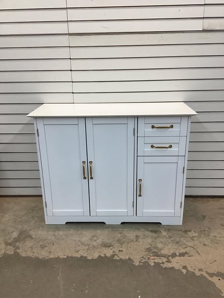 Costway 40 in. Modern Kitchen Sideboard Buffet Cabinet with 2 Drawers & Adjustable Shelf