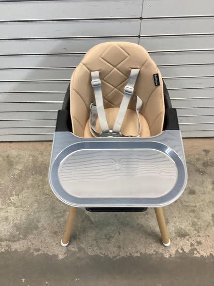 Costway 6-in-1 Baby Upholstered High Chair with Removable Dishwasher and Safety Harness