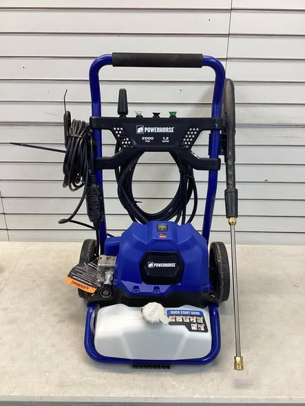 Powerhorse Electric Cold Water Pressure Washer, 2000 PSI, 1.2 GPM - Lightly Used