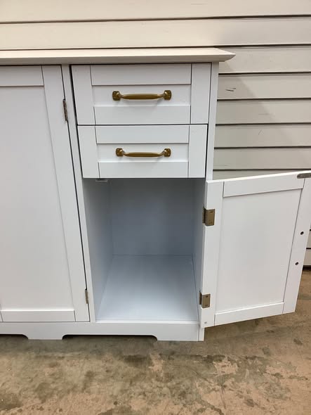 Costway 40 in. Modern Kitchen Sideboard Buffet Cabinet with 2 Drawers & Adjustable Shelf