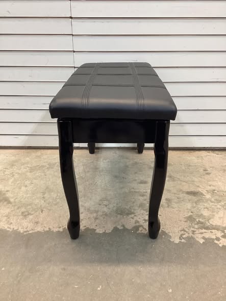 Solid Wood PU Leather Piano Bench with Storage