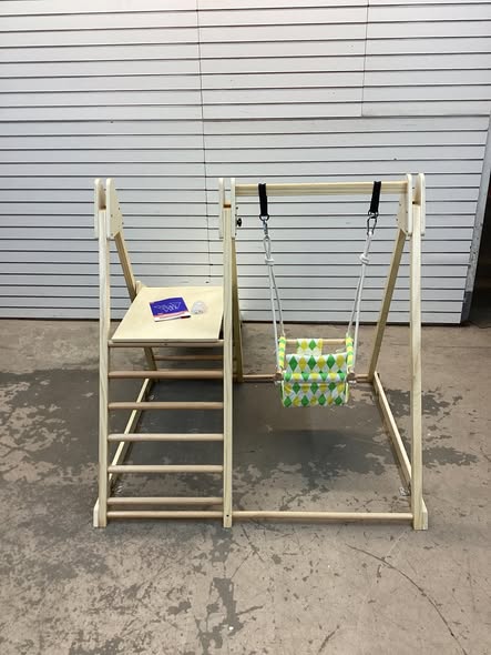 Jungle Gym - 4-in-1 Indoor Jungle Gym with Baby Swing and Climbing Ramp