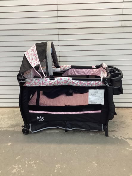 Baby Crib - BABY JOY 3 in 1 Pack and Play, Travel Baby Crib Bassinet Bed with Bassinet