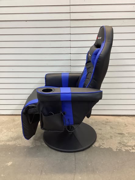 Goplus Massage Gaming Recliner Height Adjustable Racing Swivel Chair with Cup Holder